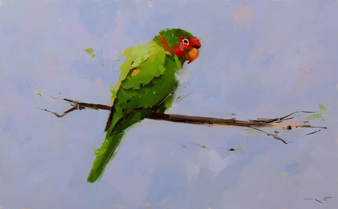 谁说油画用刮刀没有细节这组作品吓死你