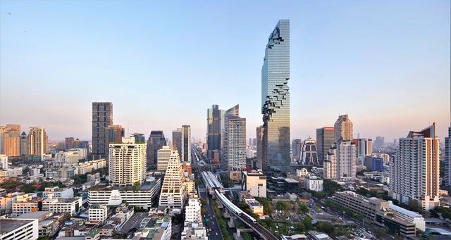 泰国第一高楼大京都大厦建筑形似烂尾楼