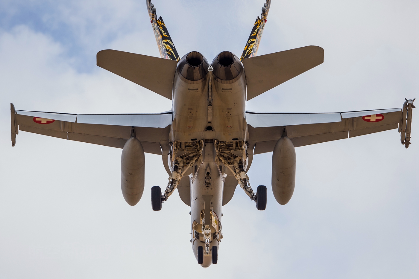 波音f/a-18大黄蜂战斗机,瑞士空军主力军机,机翼可折叠从未上舰_美国