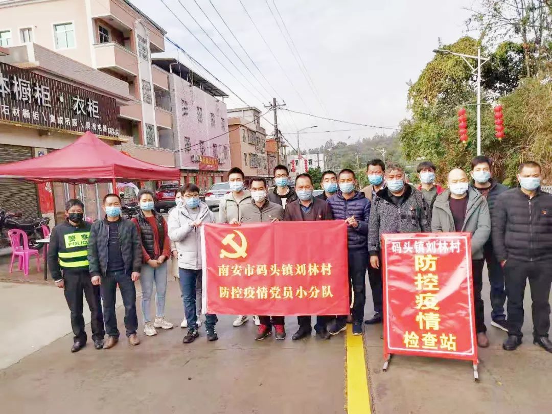 码头镇党员防疫先锋队筑起疫情防控红色防护墙