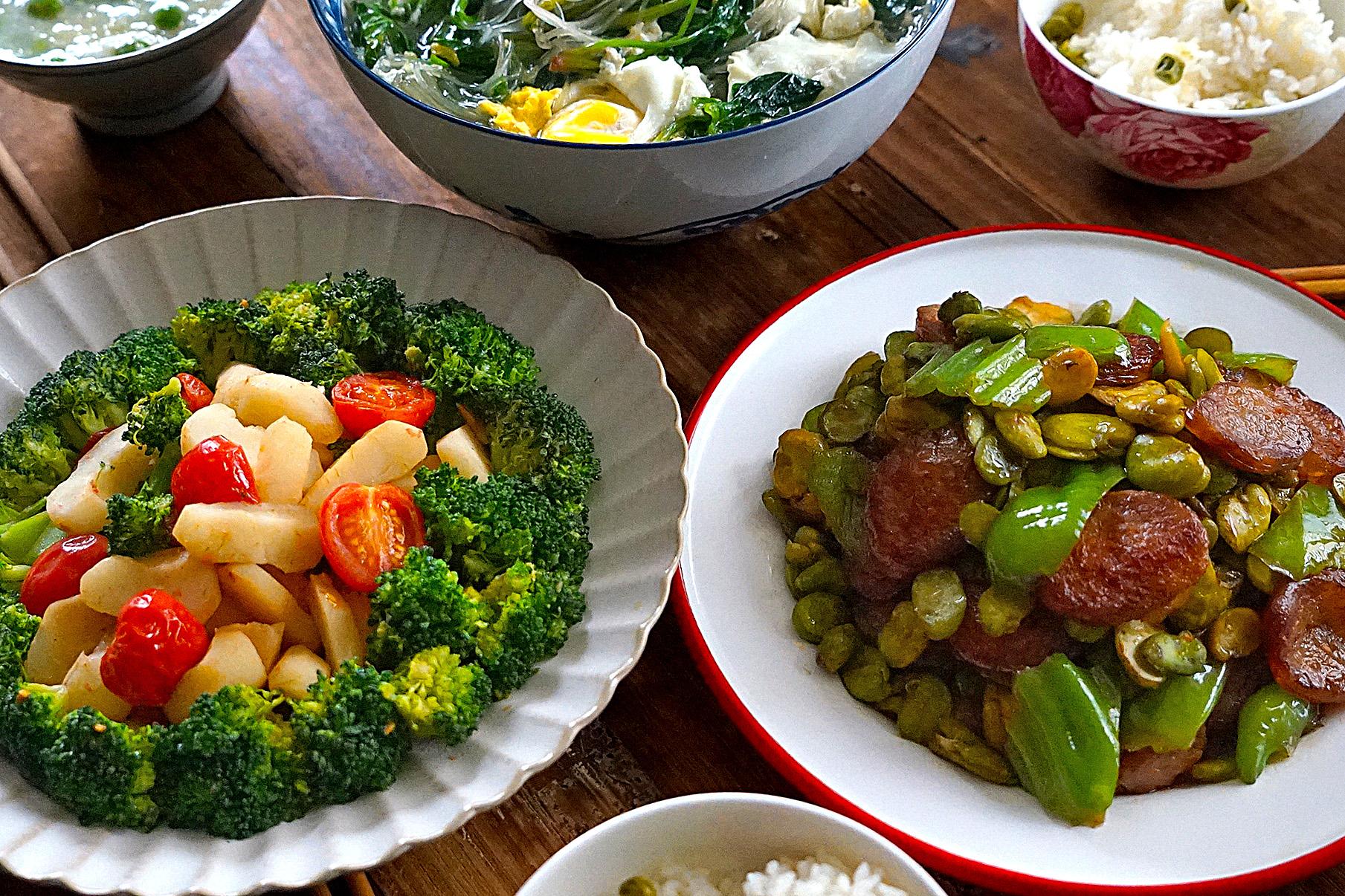 原创晒晒我家不出门的一周午餐,顿顿吃到撑,网友说当保姆真不容易