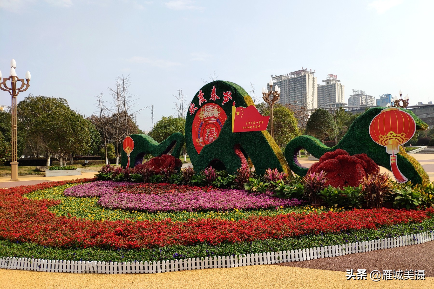 实拍正月十九衡阳高新区太阳广场春光明媚宁静如画