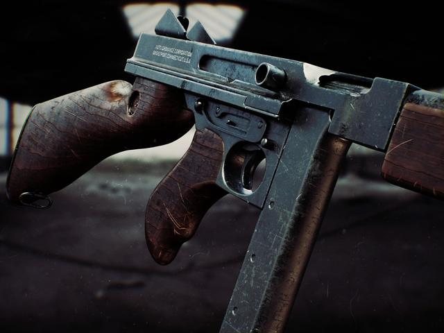 汤姆逊m1928a1冲锋枪图片