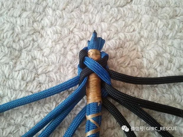 【一日一结】伞绳手柄(whipped paracord staff hand-grip)