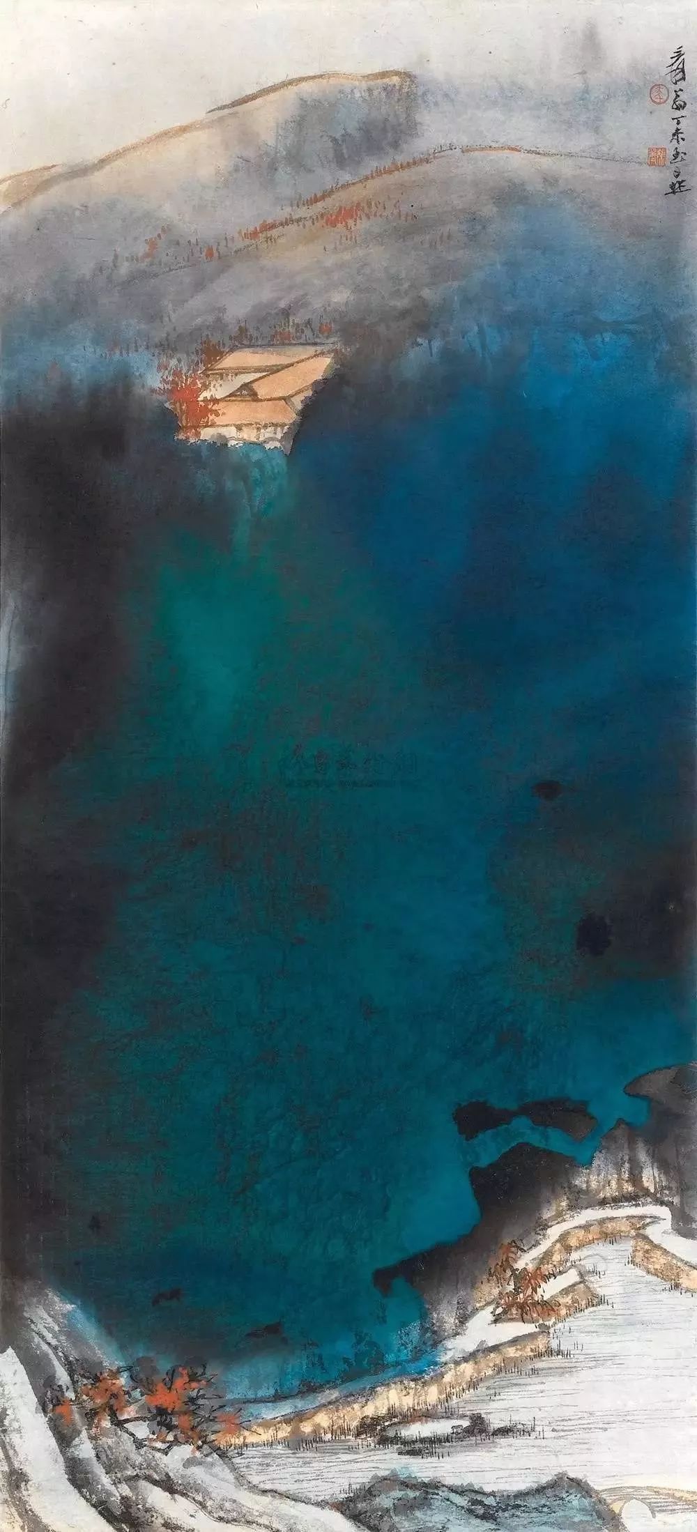 文物大讲堂张大千先生的泼墨泼彩山水画