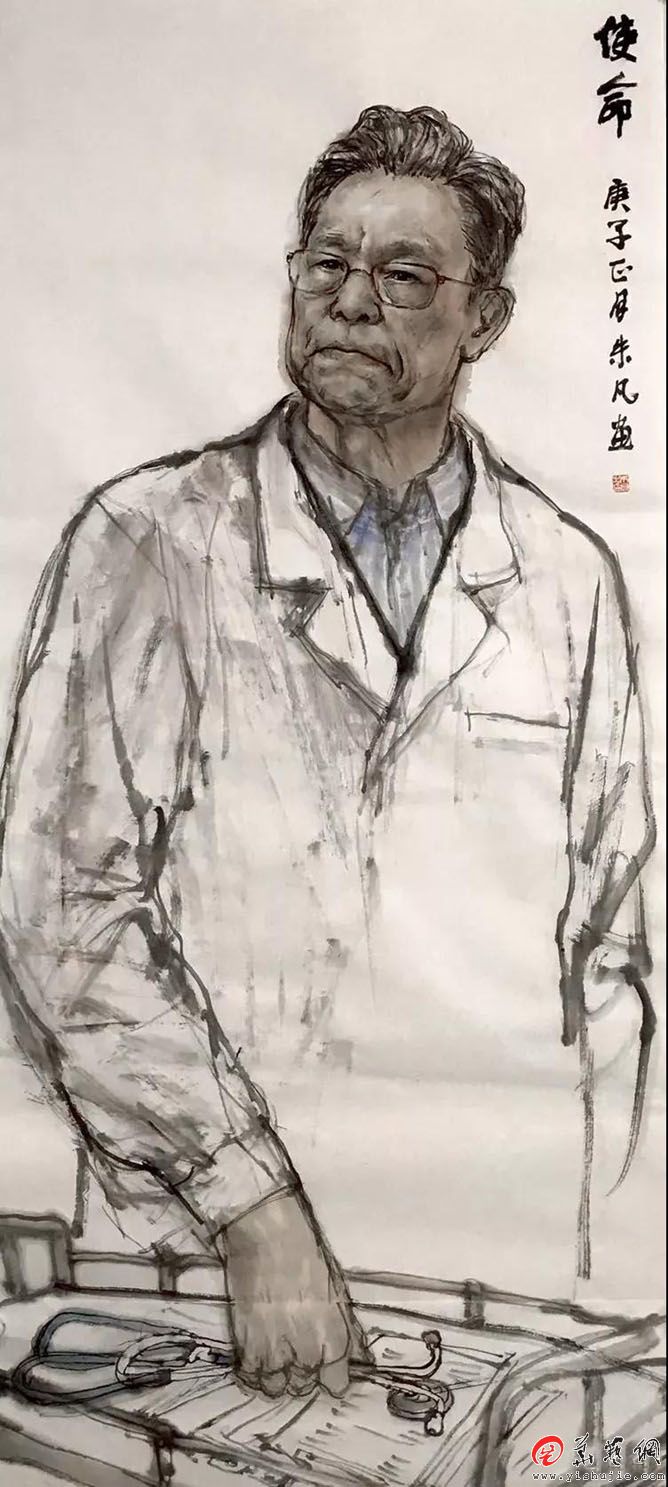 画家心目中的钟南山院士