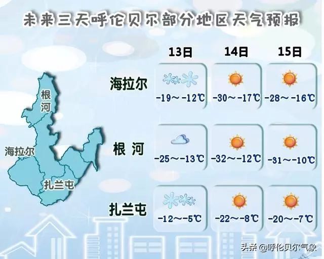 天氣預報呼倫貝爾市降雪天氣持續