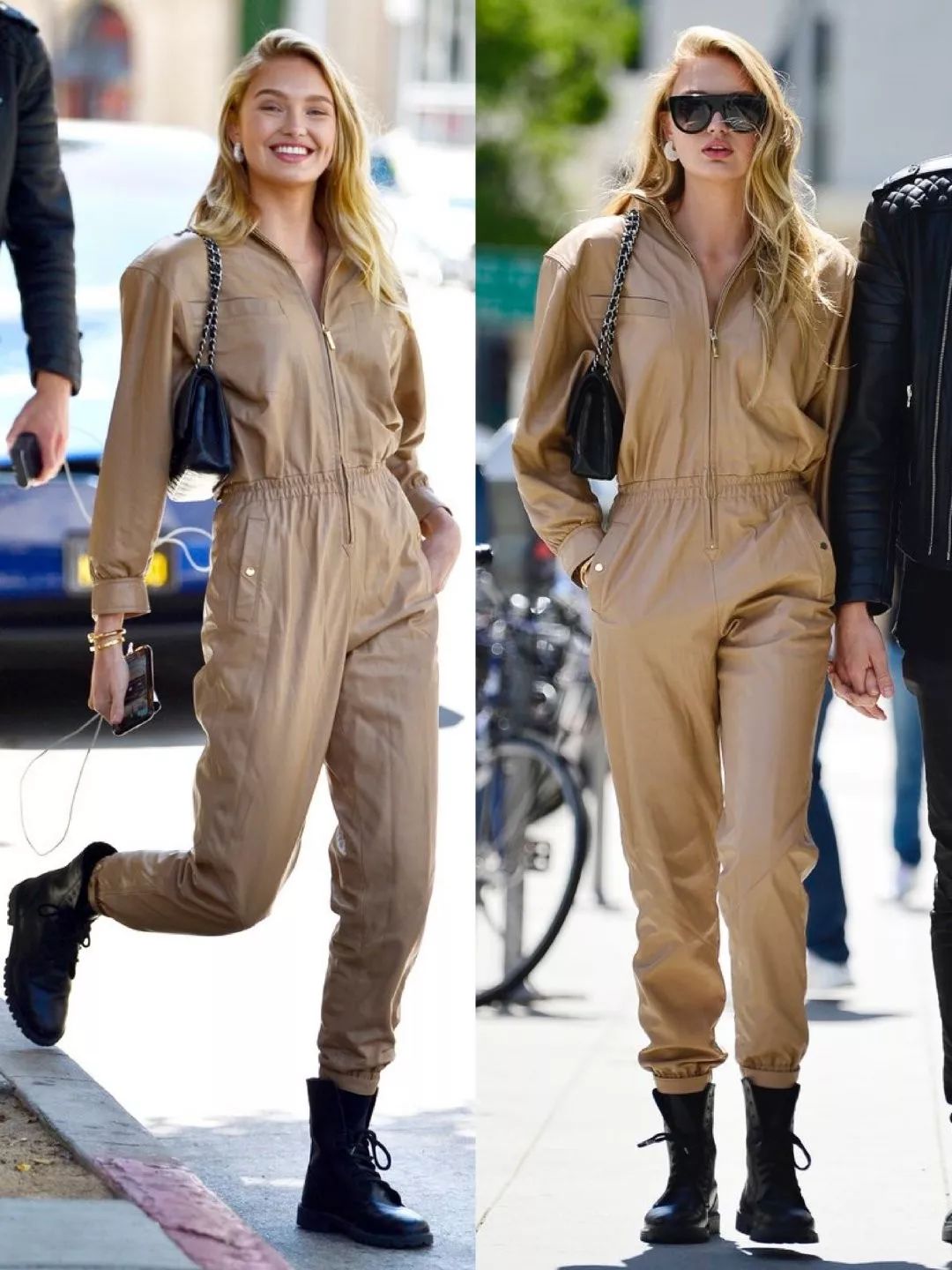 搭配黑色的马丁靴romee strijd也很中意奶油棕这谁顶得住啊这一件奶油
