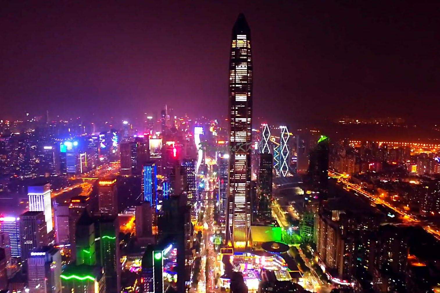 航拍深圳赛博朋克之城我说第二谁敢说第一