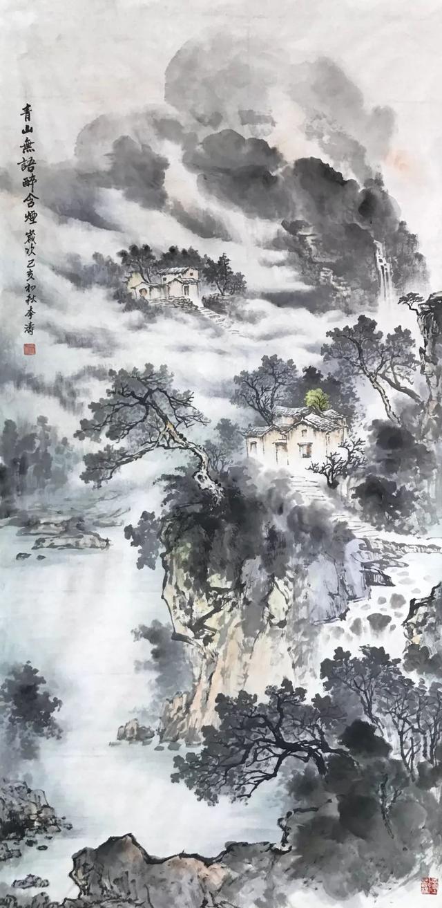 清淡高雅秀润爽朗李涛山水画作品欣赏