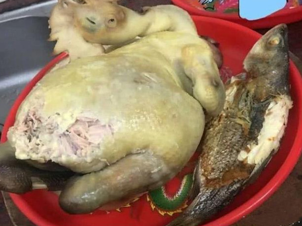 原创小伙买了鸡和鱼犒劳胃,随手放在厨房,再去看时直呼下不去口