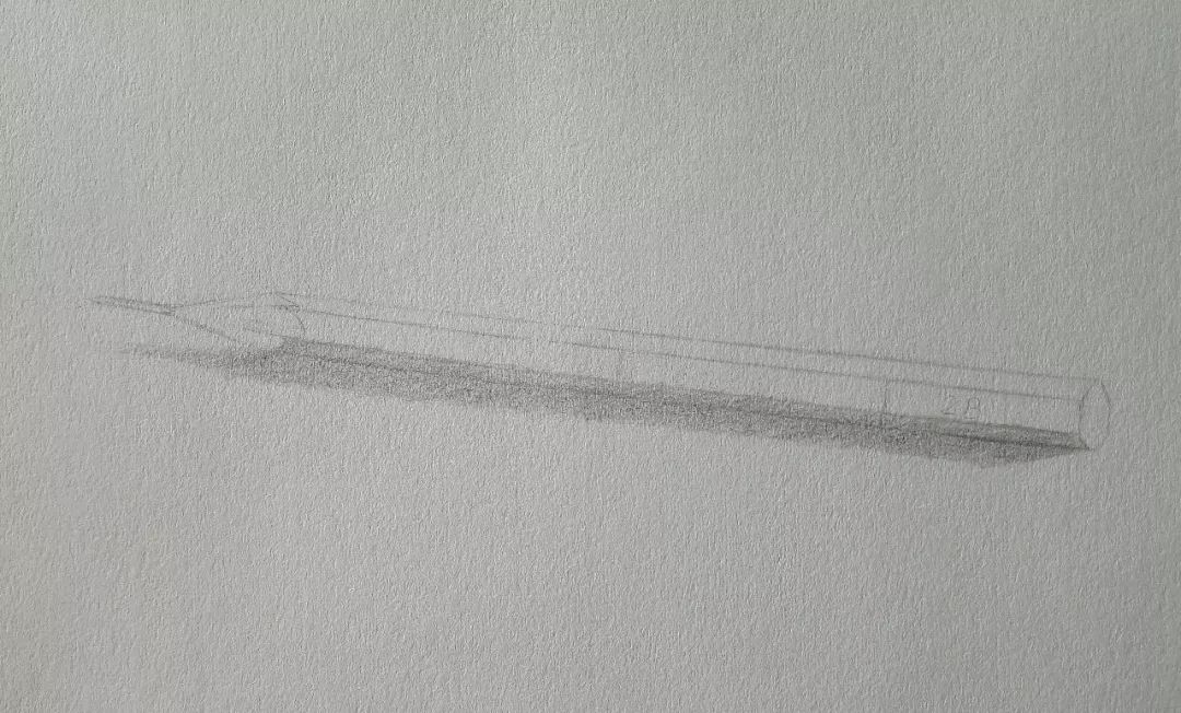 素描打卡教程08期几何结构的变化画一支铅笔
