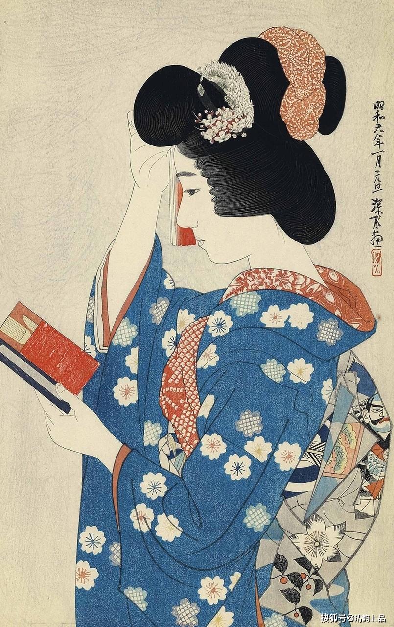 日本现代绘画大师,伊东深水绘画作品欣赏