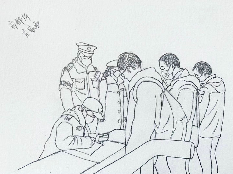 一组简笔画勾勒出一线民警蔡定雄的战疫情怀