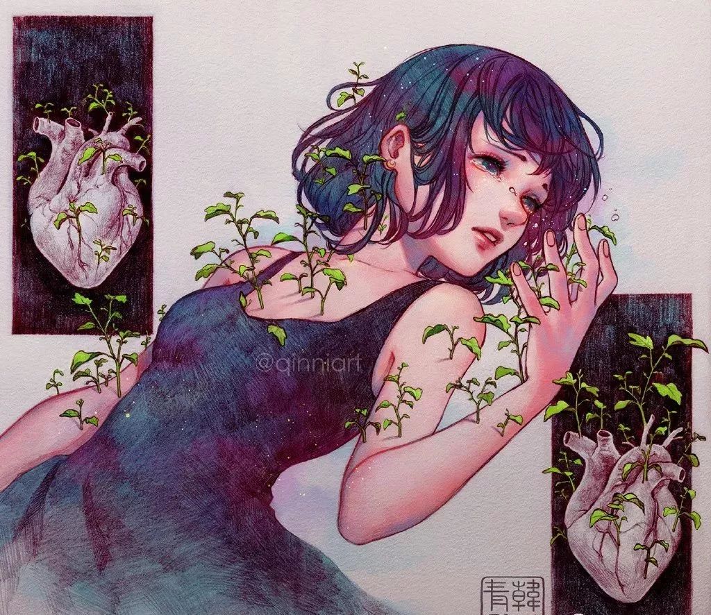 90后华裔画师韩青病世,愿天堂里有美人鱼和星星守护你_艺术