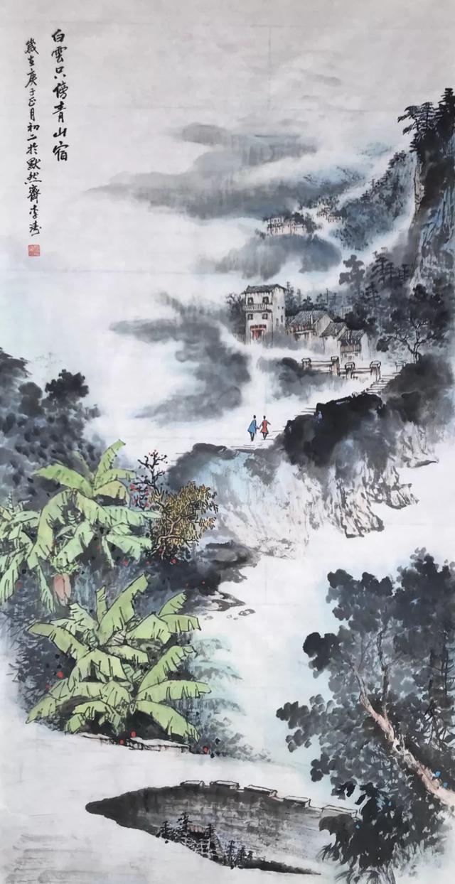 清淡高雅秀润爽朗李涛山水画作品欣赏