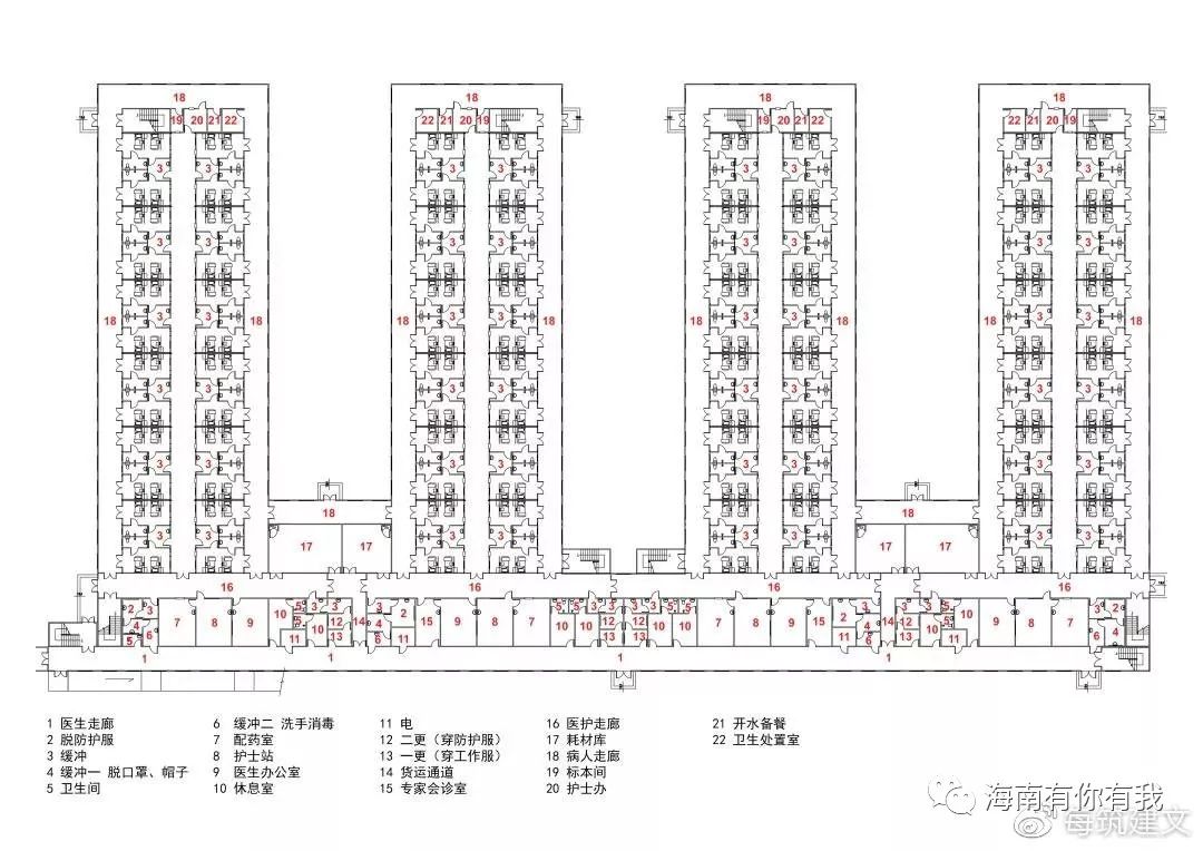 火神山医院布局图图片