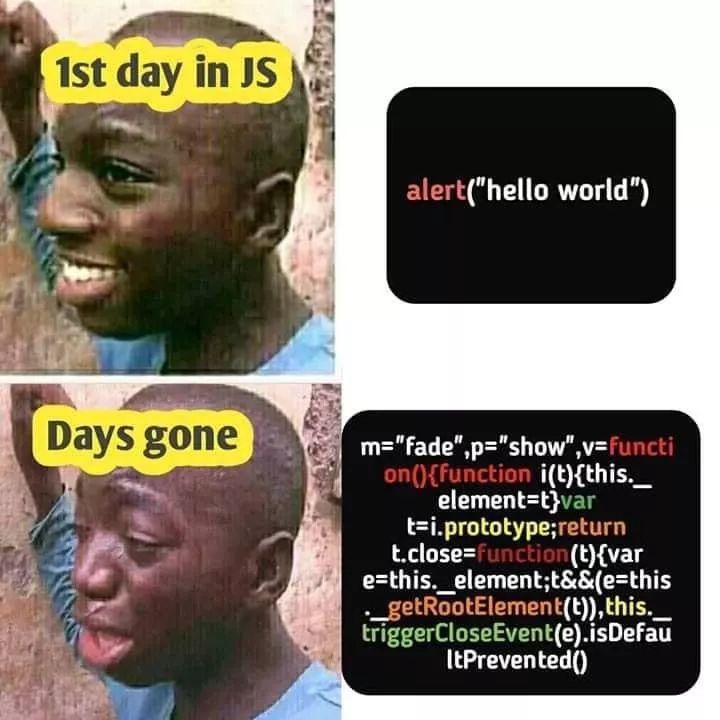 学习js 的第一天 vs 学习js 几天后