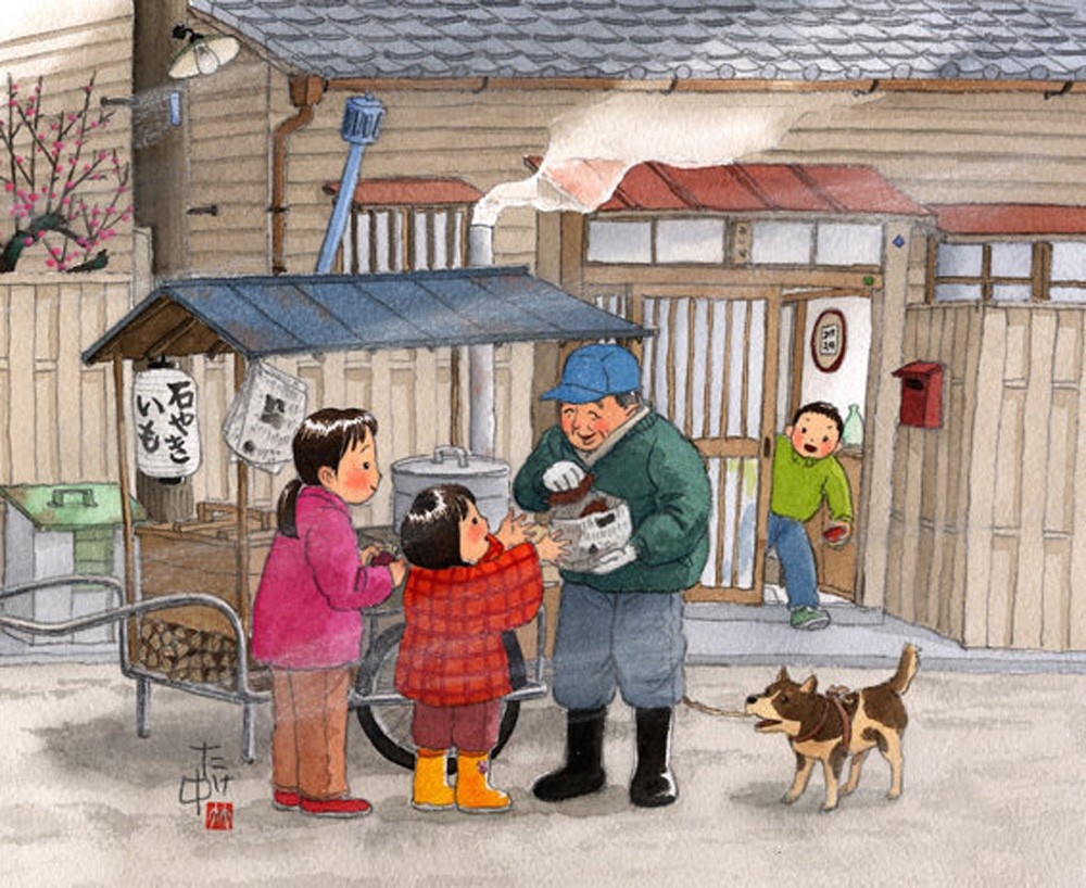 美好的童年时光插画师画的全是我们记忆中的童年画面十分温馨