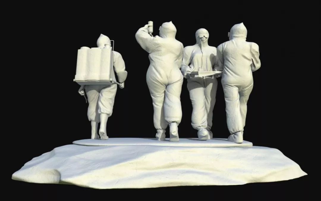 清华美院校友石富: 以雕塑向逆行者致敬