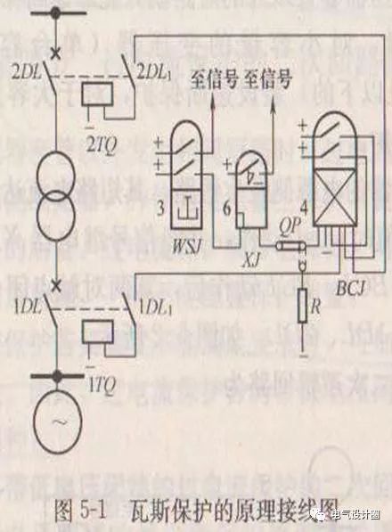 变压器瓦斯保护接线图图片