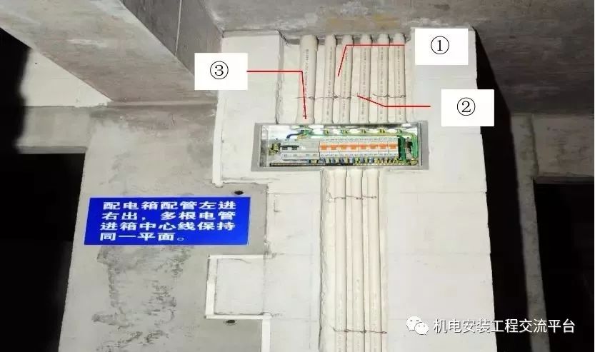 消防暗配管保護層不應小於 30mm ;5,暗敷管採用暗裝盒,盒體橫平豎直