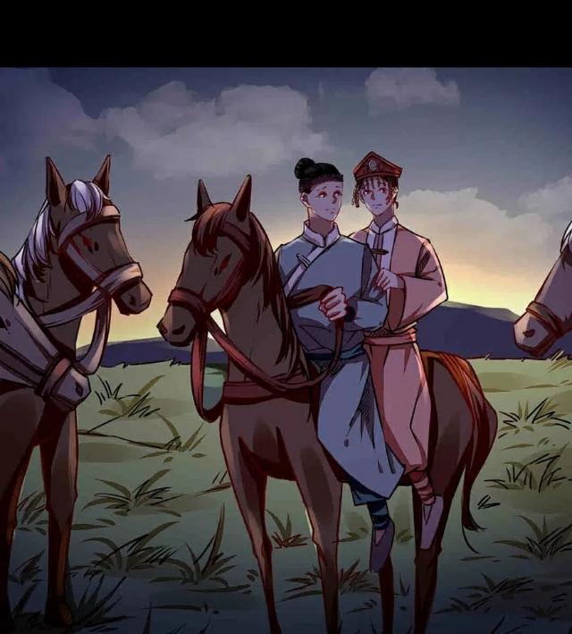 民间故事漫画《不死山》变成石桥的情侣