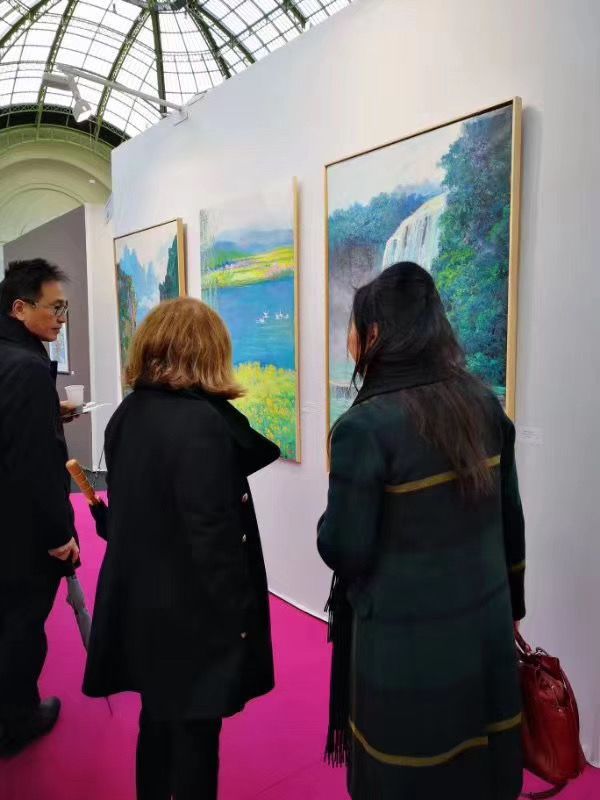 朱曜奎老师"山水油画"艺术展已在法国巴黎大皇宫开幕
