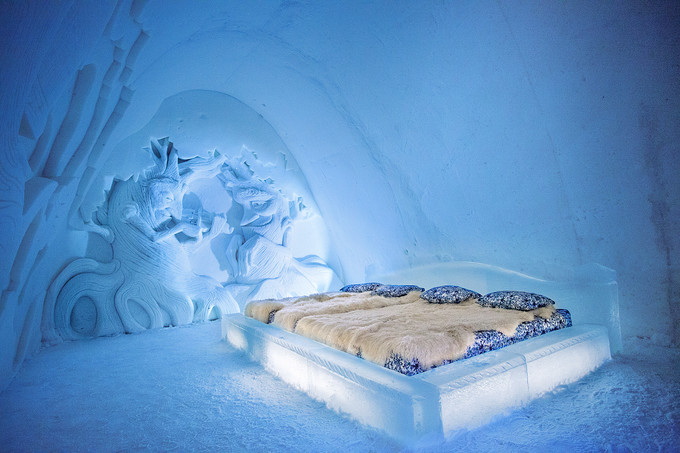 芬兰凯米有一座冰雪城堡城堡里有一家纯冰酒店不怕冷的就去住