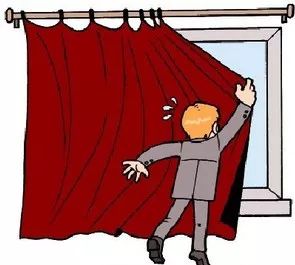 妈妈或者老师来拉窗帘,孩子来说.