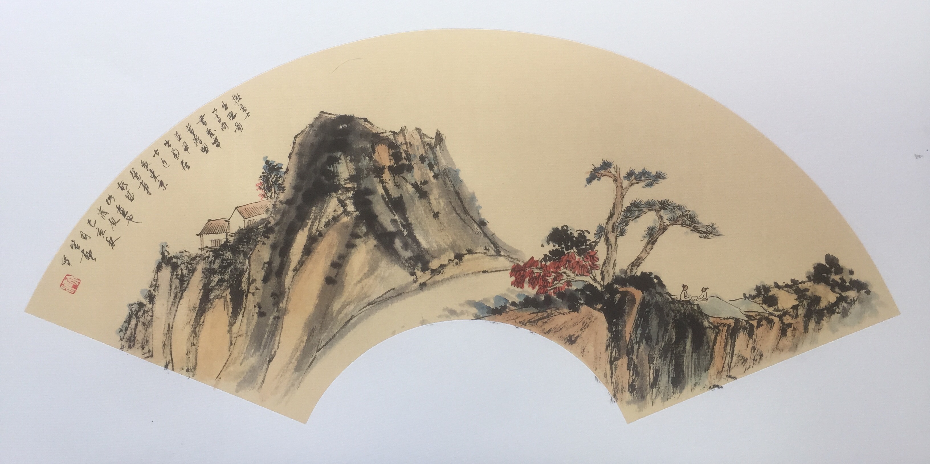 周笠枫扇面山水画作品欣赏