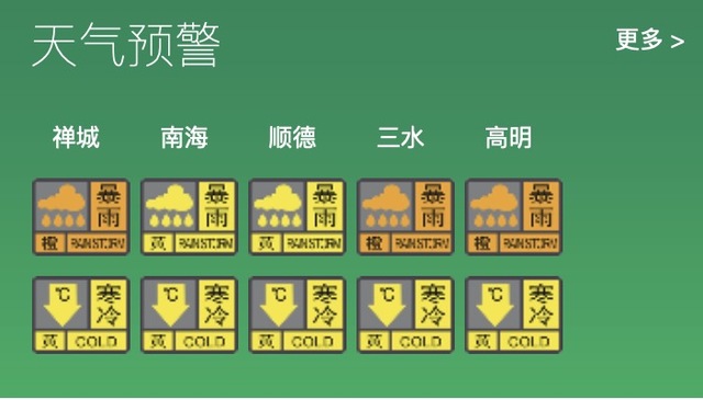 寒潮已到货 佛山发布寒冷预警黄色信号 暴雨