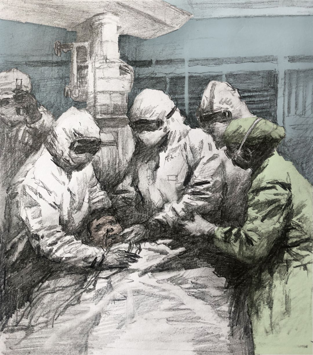 画家汪晓曙逆行者是整个中国抗疫救灾的一个缩影