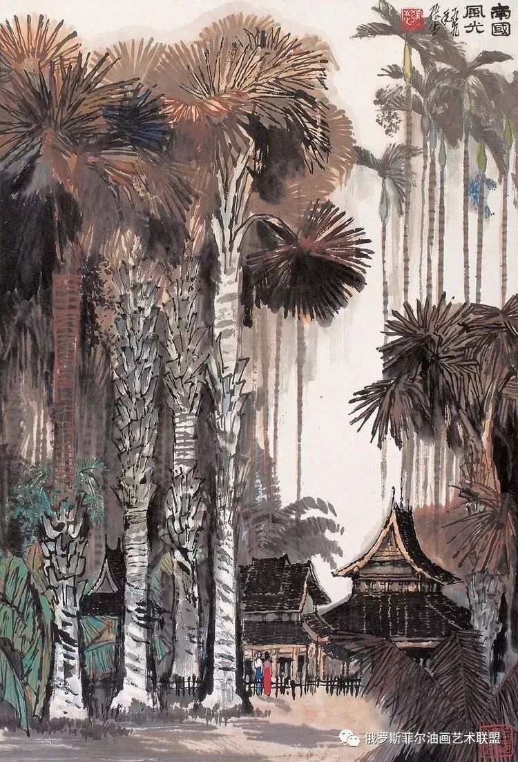 当代画家张步彩墨山水画作品欣赏