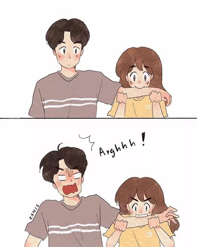 超撩人的情侣日常插画:与你在一起的每天都在过情人节