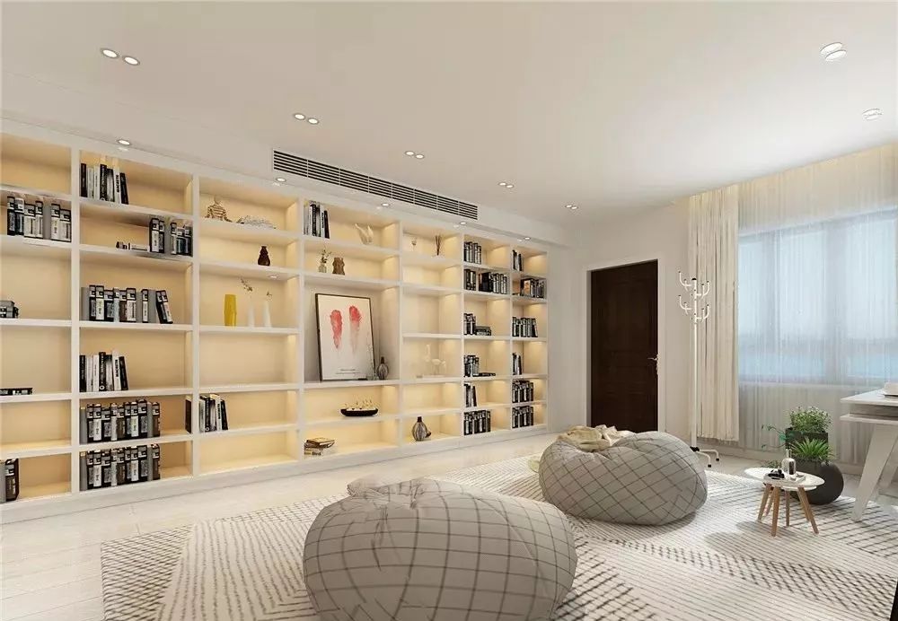 业之峰零首付装新家你爱读书那我把客厅建成图书馆67