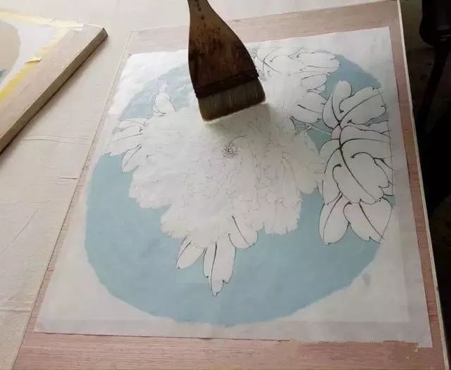工笔画怎么裱纸,勾线_大山谷图库
