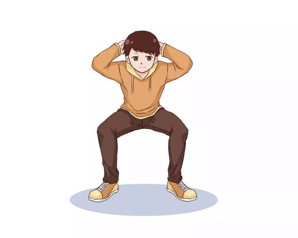 弓步跳室内体育锻炼动作图解3.