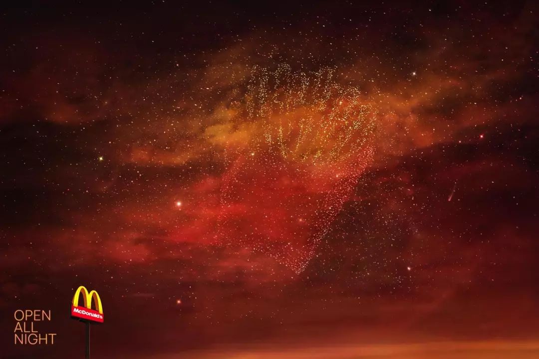 麦当劳全天营业海报很美