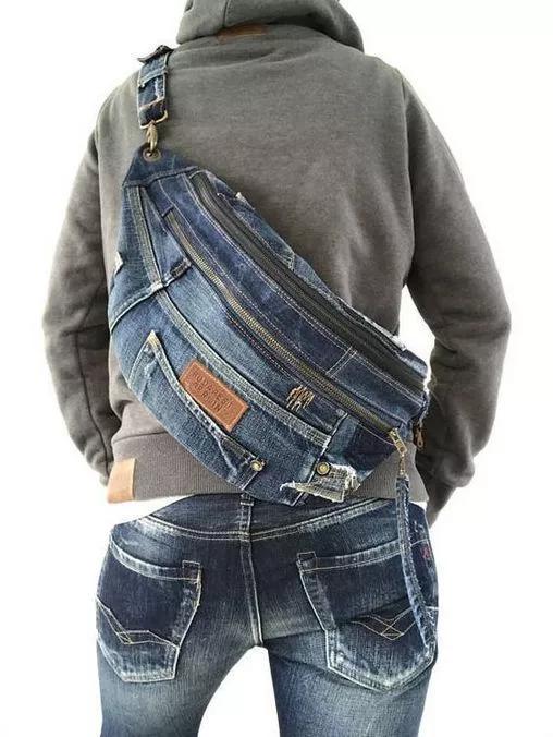 旧牛仔裤变废为宝改造包包用处大牛仔裤做包教程合集