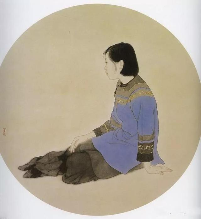 中国画家余宏达工笔人物画作品