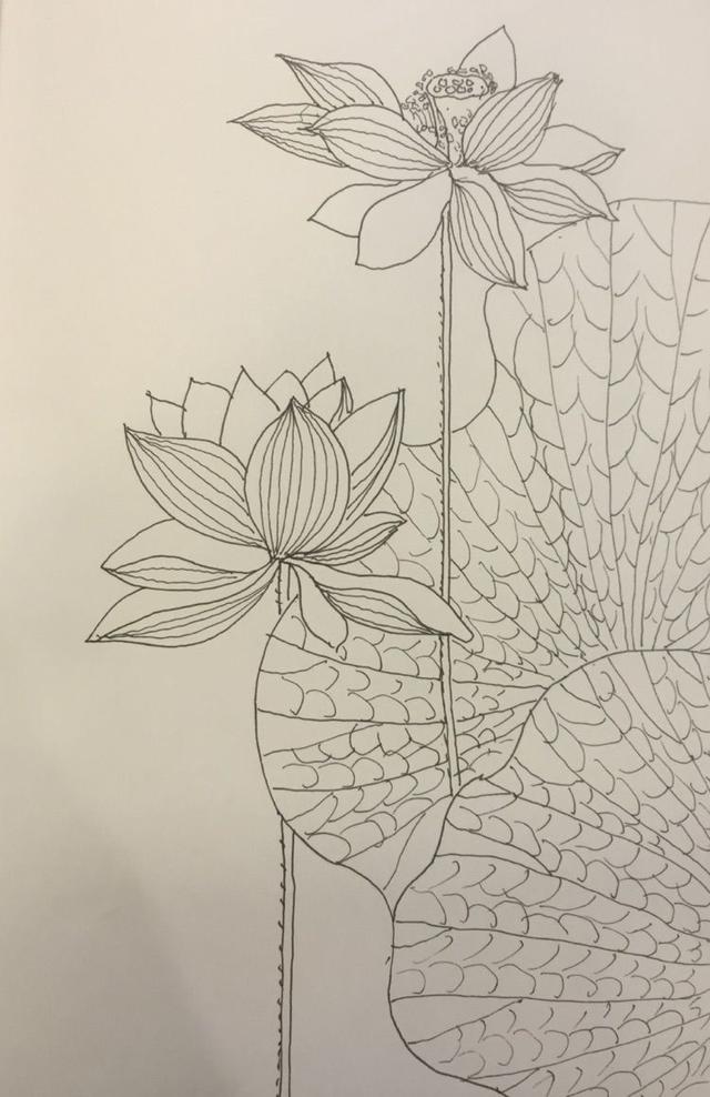 工笔画闻芳的花花世界胭脂手稿与作品