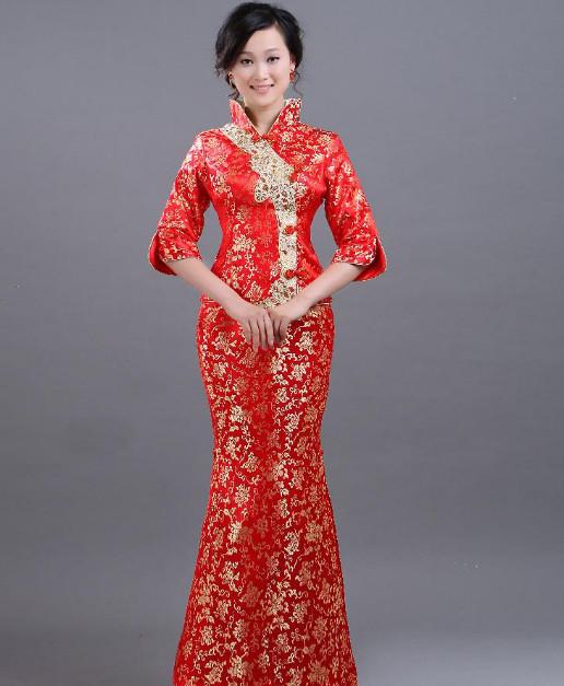 选一件你喜欢的红色结婚礼服,测你的婚姻到底有多幸福_旗袍
