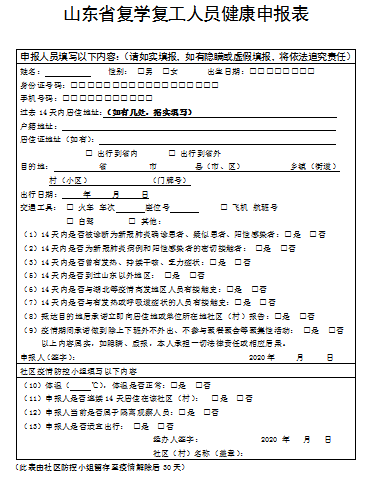 我省将启用复工复学人员健康通行卡!