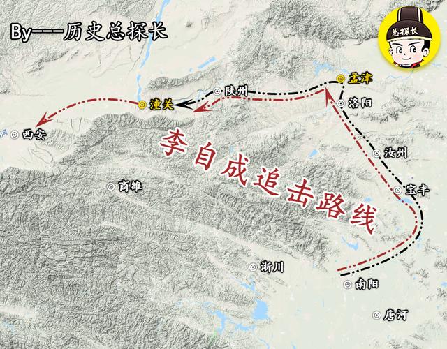 地圖上的戰爭:孫傳庭出兵潼關,南陽大戰,10萬大軍敗於李自成_關中