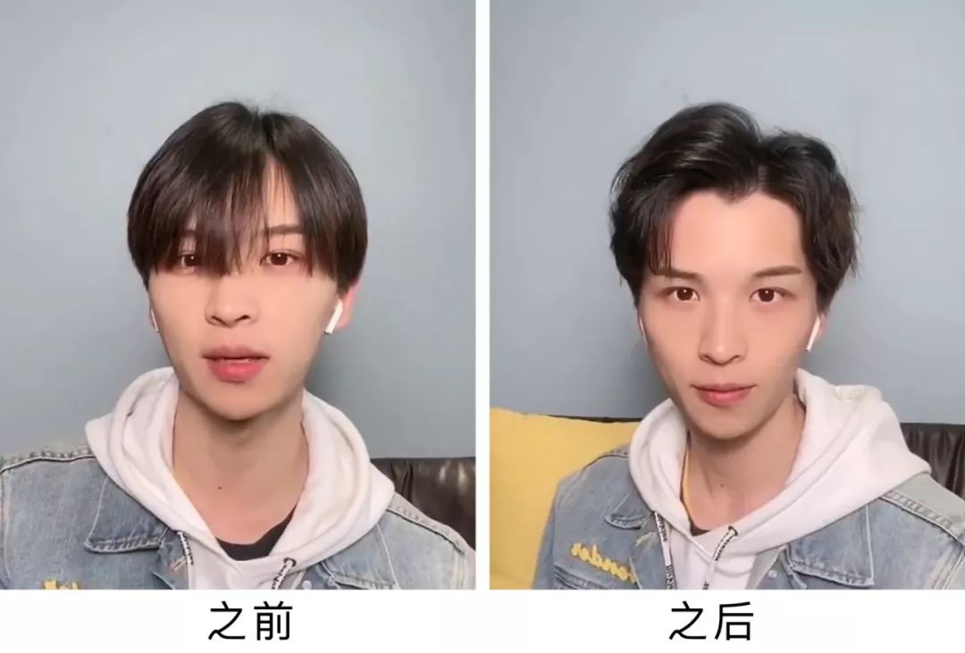 教程来自@吴麒麟570step2:用吹风机把头发吹干,用手微微把头发提起来
