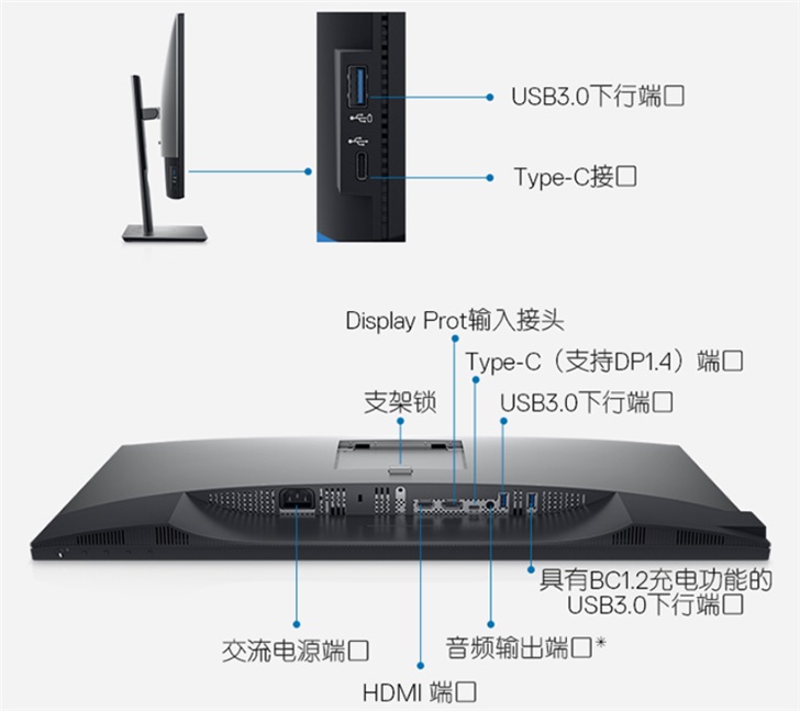戴尔推出27英寸专业显示器:4k hdr / type-c全接口/ dci-p3