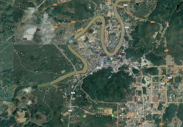 广西合山市卫星地图图片