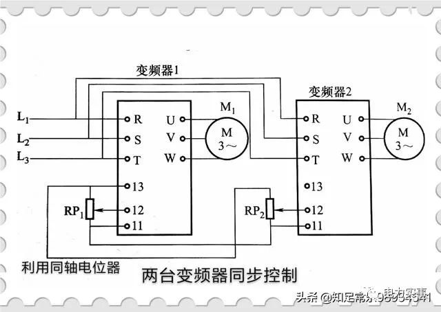 两台变频器两台电机如何实现同步都需要哪些电器辅助