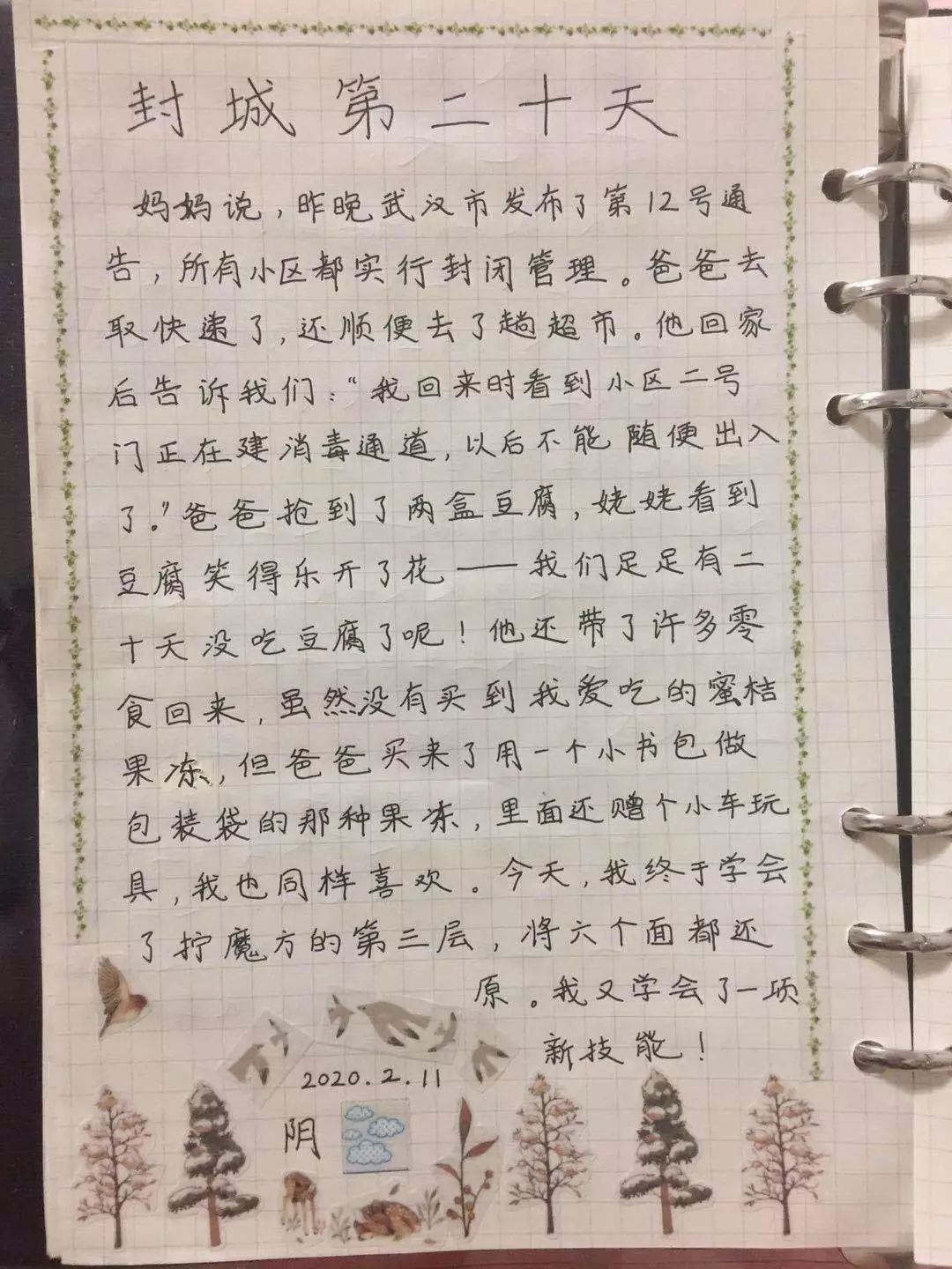 【少年战疫】陈一凡:我的封城日记(八)